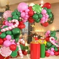 thumbnail image 6 of Christmas Balloon Garland Arch Kit,Red Green Pink Balloons with Gingerbread Man Crutch Lollipop Candy Metallic Gold Balloons for Christmas Party Decorations Xmas Eve New Year Holiday Party Supplies, 6 of 6
