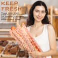 thumbnail image 5 of HLONK 120 Pack Paper Bread Bags With Window For Homemade Bread  Long French Bread Bags Wheat Pattern Kraft Loaf Storage Sacks Bakery Storage Bag With Stickers  24 X 4.5 X 2 Inch (Brown Re, 5 of 5