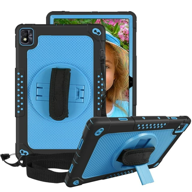 Mignova pour TCL TABMAX Étui pour Tablette 10.4 Pouces, Étui de Protection Hybride Robuste Antichoc pour Enfants pour Nokia T20/TCL Tab Pro 5G (Modèle : 9198S)/VASTKING KingPad M10 Tablette (Noir/bleu)