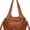 Brown, variant on Sunyuer Vintage Tote Bags for Women, Large Capacity Vintage Multi-Pocket PU Leather Handbag Crossbody Shoulder Bag