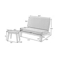 thumbnail image 2 of UIXE Wood Patio Furniture Sets, 2 Pieces All Weather Patio Loveseat Outdoor Sofa with Solid Wooden Side Table, Navy, 2 of 6