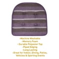 thumbnail image 5 of Bradford Striped U-Shaped Memory Foam Chair Pad Purple 4-Pack, 5 of 6