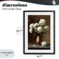 thumbnail image 4 of Stupell Industries Victorian Bronze Vase Peonies Black Framed Print Under Glass, 14 x 20, by Petals Prints Design, 4 of 8