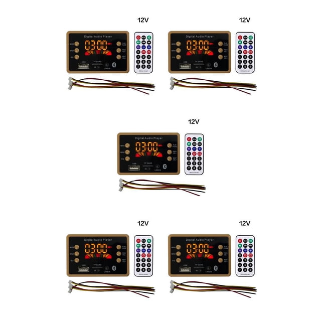 Kenally Placa decodificadora LED Placa receptora de audio 5.0 compatible con Bluetooth Módulo de controlador decodificador sin pérdidas MP3, 12V Type2 NO2 Kenally CBP154904