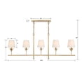 thumbnail image 4 of 537-GA Crystorama Lighting Broche - 5 Light Chandelier In Modern Style-21 Inches Tall and 53.5 Inches Wide-Antique Gold Finish, 4 of 10