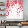 thumbnail image 5 of Spring Pink Wisteria Flowers Sheer Curtains 63 Inches Long, Rustic Floral Branches Light Filering Curtains, Breathable Simi Curtain Privacy Drapes for Living Room Bedroom Lightweight Window Treatment, 5 of 9