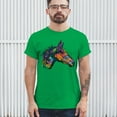 thumbnail image 3 of Tee Hunt Dean Russo Colorful Horse T-Shirt Neon Mosaic Wild Mustang Men's Tee, Green, XX-Large, 3 of 5