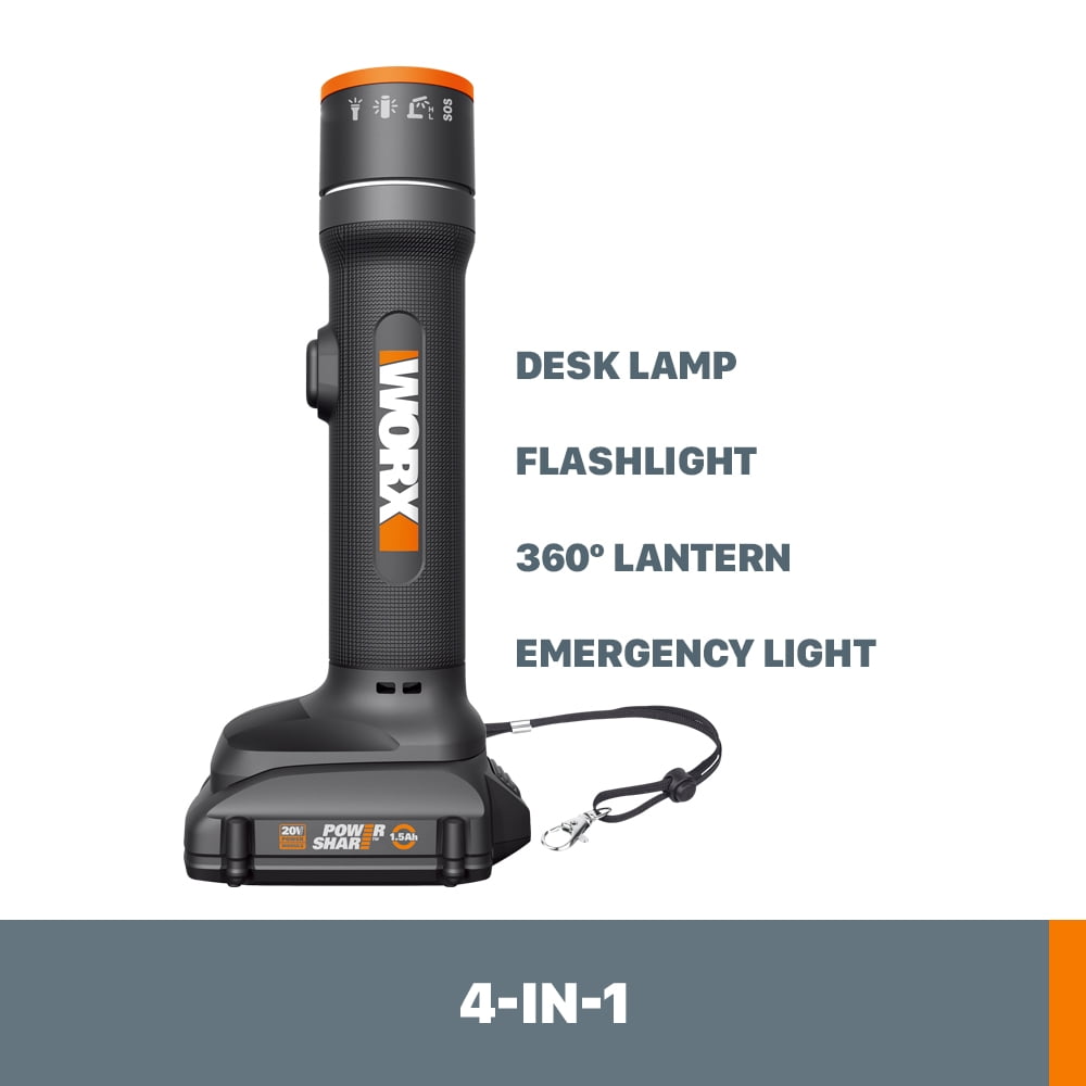 Worx WX027L 20V PowerShare Multi-Function LED Flashlight