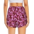 thumbnail image 2 of Lsque Orchids Flowers Printed Women's Running Shorts with Liner Pockets,Elastic Quick Dry Workout Athletic Gym Yoga Shorts,Womens High Waist Shorts-Medium, 2 of 9