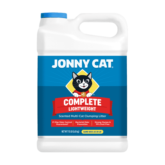 Jonny Cat Complete Lightweight Clumping Litter, Fresh Scent, 15 lb Jug