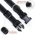 thumbnail image 3 of Reflective Dog Collar with Buckle Adjustable Safety Nylon Collars for Small Medium Large Dogs, Black S, 3 of 8
