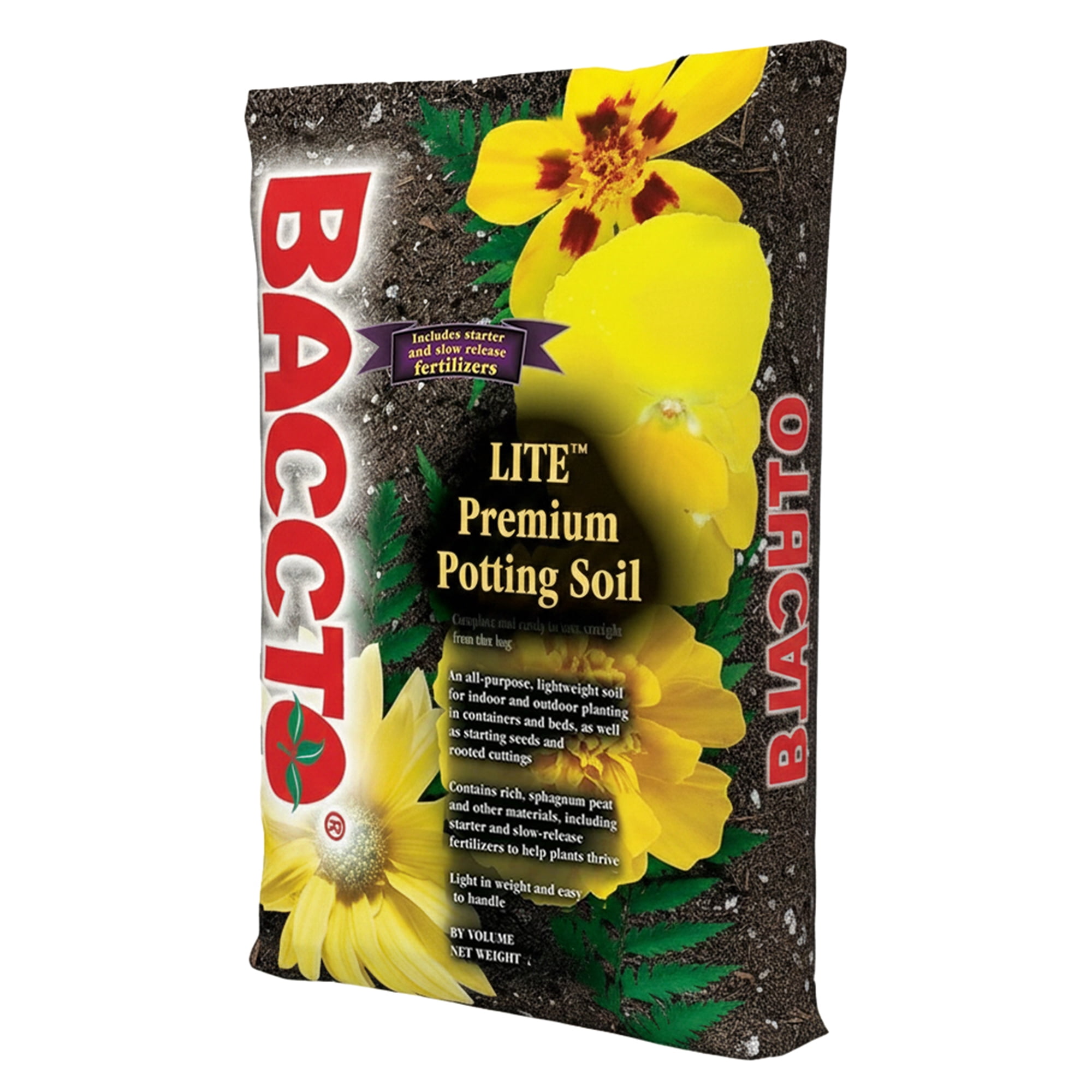 Michigan Peat Baccto Lite Premium Outdoor Potting Soil, 20 Quart (2 Pack)