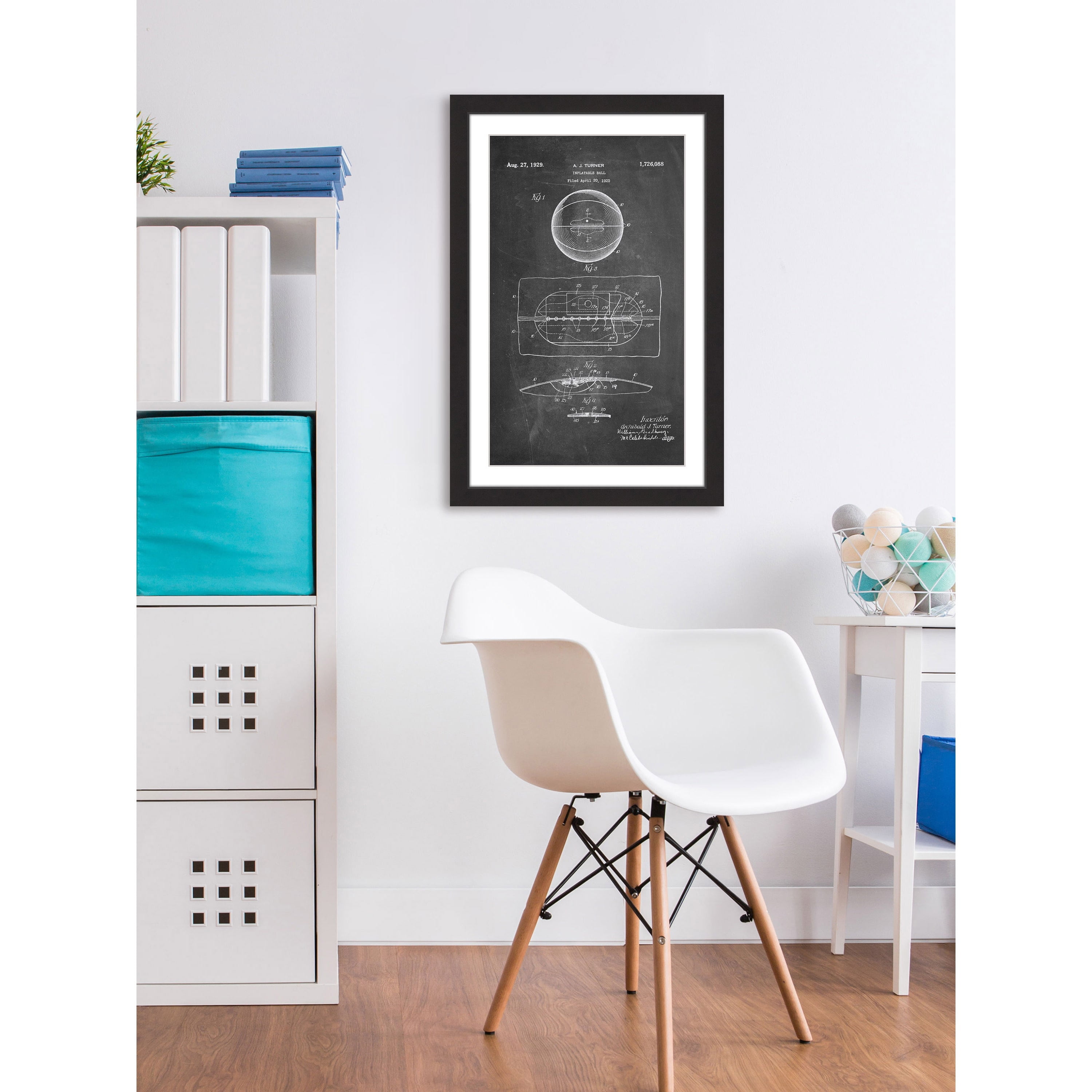 "Basketball 1925 Chalk" Framed Painting Print