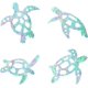 thumbnail image 1 of 16 pegatinas de tortugas marinas para ventanas, 4 estilos, arcoíris, antichoque, no adhesivas, para vidrio, vinilo estático, para decoración del hogar., 1 of 9