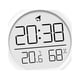 thumbnail image 4 of Reloj despertador digital de pared redondo de 3 pulgadas, funciona con pilas, multiusos, 12/24 horas Blanco, 4 of 9