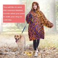 thumbnail image 4 of Orange and Purple Of Leopard Print Wearable Oversized Blanket,Wearable Blanket Hoodie for Adults,Cozy Hooded Blankets with Super Pockets,Super Warm Fuzzy Pullover for Women & Men, 4 of 6