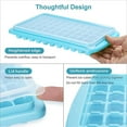 thumbnail image 4 of Ice Cube Tray with Lid and Bin for Freezer  Easy Release 55 Nugget Ice Tray with Cover  Storage Container  Scoop. Perfect Small Ice Cube Maker Tray & Mold. Flexable Durable Plastic  BPA F, 4 of 16