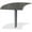 Gray Steel, variant on Mayline Medina - Curved Desk Extension 1" Work Surface, 28" x 47" x 29.5" - Beveled Edge - Material: Steel, Polyvinyl Chloride (PVC) Edge - Finish: Gray, Laminate, Silver Base