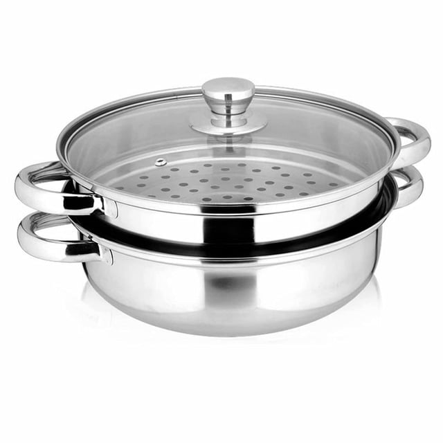 Olla de vapor de acero inoxidable con tapa para baño maría-- Sincero Electrónica