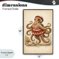 thumbnail image 4 of Stupell Industries Eclectic Octopus of Maritime Bathing Society Black Framed Giclee Art, 12 x 18, by Grotto Studios, 4 of 8