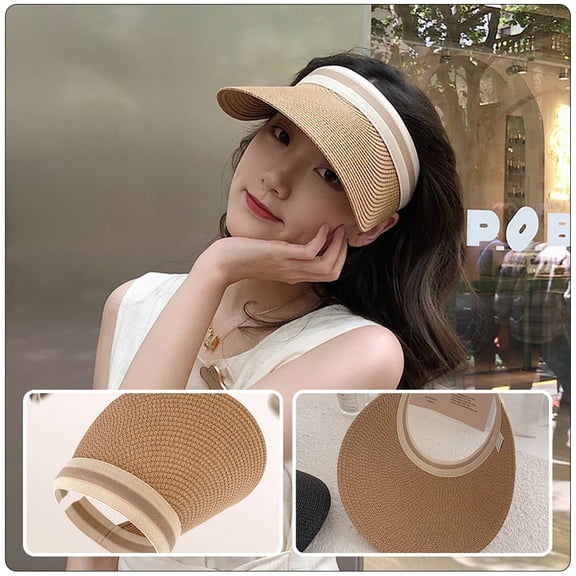 Raindrops Wide Brimmed Sun Hat for Women with Synthetic Material Light Brown Size One Size Fits All