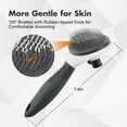 thumbnail image 4 of Prime Pets Cat Brush for Shedding, Self Cleaning Slicker Brush for Dogs Bunny Puppy Grooming, 4 of 7