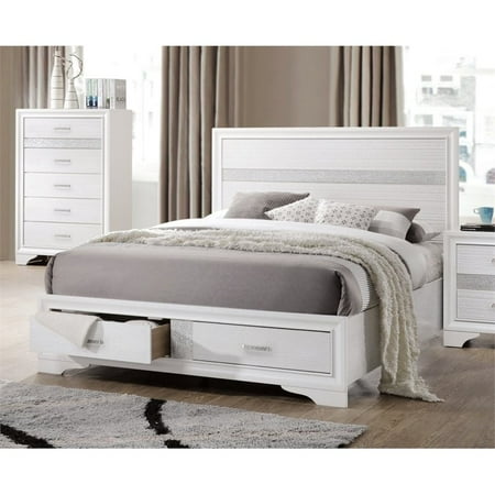 Queen Panel Storage - Coaster Miranda Queen Storage Panel Bed in White