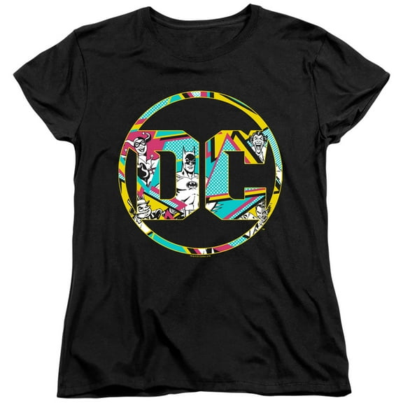 Batman 80S Bat Logo S/S Women'S Tee Black