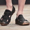 thumbnail image 4 of Mens Leather Sandals For Men Breathable Summer Shoes, 4 of 5