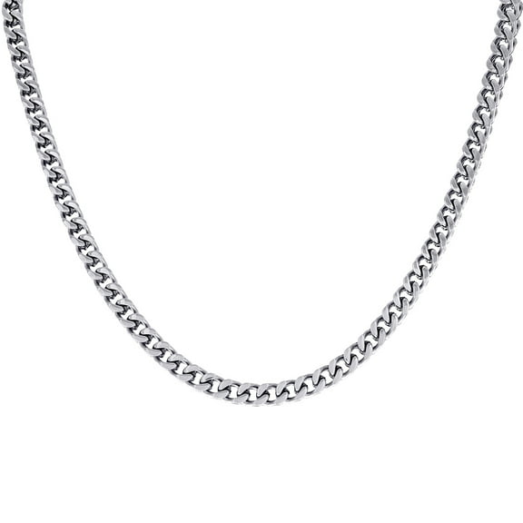 Stainless Steel Unisex 6mm 26 Inch Franco Fashion Chain Necklace Chain Necklace for Women and Men