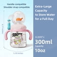 thumbnail image 5 of Comobebe Whale Fountain Cup for Kids Toddlers: 10oz/300ml Spill Proof Toddler Sippy  with Handle & Strap, Bpa-Free Forsippy Cups for Toddlers 1-3,Kids Water Bottle (Pink), 5 of 16