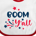 thumbnail image 4 of Inktastic 4th of July Boom Y'all with Red White and Blue Stars Boys or Girls Baby Bib, 4 of 4
