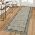thumbnail image 3 of Scalloped Edge Area Rug – Non-Slip, Machine Washable Low Pile Indoor Carpet, Modern Farmhouse Floor Mat for Living Room, Bedroom, Nursery, Dining Room, Office, 3 of 12