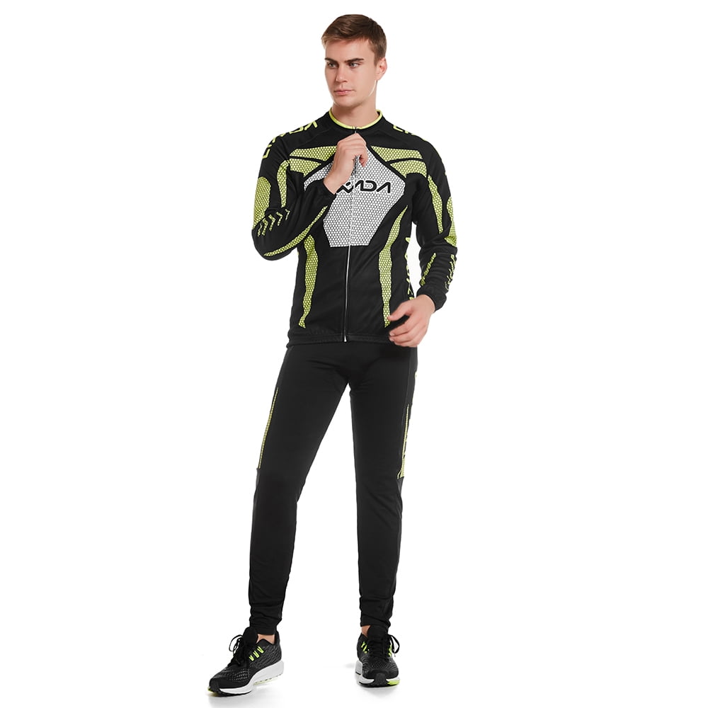 Details about   Mens Long Sleeve Cycling Jersey Bib Pants Sets Bicycle Uniform Outdoor Sportwear 