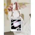thumbnail image 2 of Luxury with Wrist Strap Lanyard Case for Samsung Galaxy Z Flip 5 5G Shockproof Slim Simple for Women Girls Hard Cover (White,for Samsung Z Flip5), 2 of 15