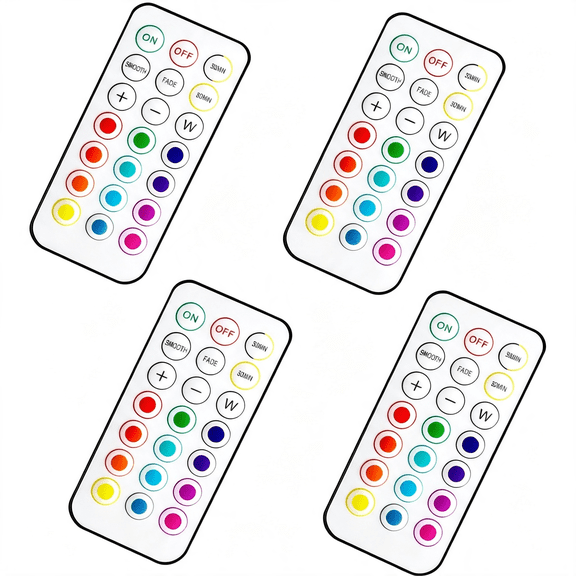 GJX Replacement Remote Control for Puck Lights, (Remote Only) 4 Pack Convenient Led Light Remote Replacement