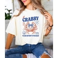 thumbnail image 3 of If Crabby Please Return to the Beach Shirt Funny Coastal Vacation Tee Coquette Bow Crab Graphic Ivory XL, 3 of 7