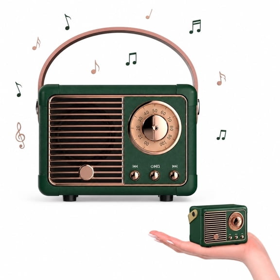 Fan Vintage Bluetooth Speaker Retro Radio Wireless Mini Retro Speaker for Desk Decor Office Decor