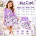thumbnail image 7 of Aideaone Toddler Girls Dress Sleeveless Floral with Ruffle Cardigan 2 Piece Outfit Set 2-6T, 7 of 7