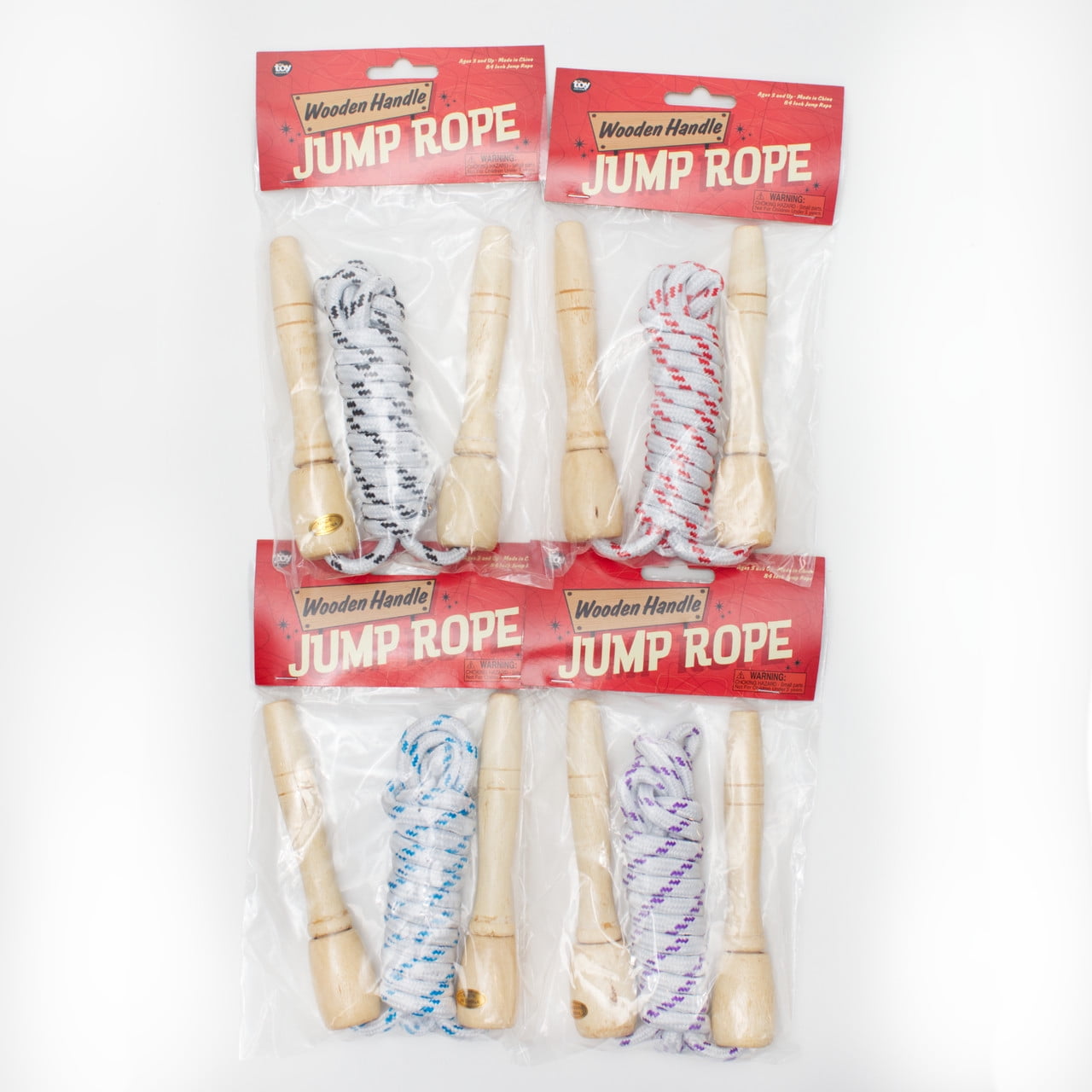 Wood Handle Jump Rope - 12 per pack