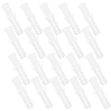 White Plug 100 Pcs Expansion Tube Plugs Plastic Screw Self-tapping
