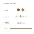 thumbnail image 5 of Elrene Home Fashions Florence Single Curtain Rod with Stacked Square Finial, Soft Gold, 28" x 48", 5 of 9