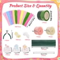 thumbnail image 2 of LUIISIS 1000 Pcs Pipe Cleaners Craft, Pipe Cleaners Flowers Kit, 7 Colors Chenille Stems with Scissors, Greeting Cards, Ribbons, Floral Wires, Tape, Stamens for DIY Art and Craft Supplies, 2 of 7