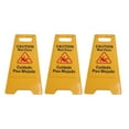 thumbnail image 1 of Wet Floor Sign, English Spanish Plastic Caution Wet Floor Sign A Frame Conspicuous  Stability  for Outdoor, 1 of 7
