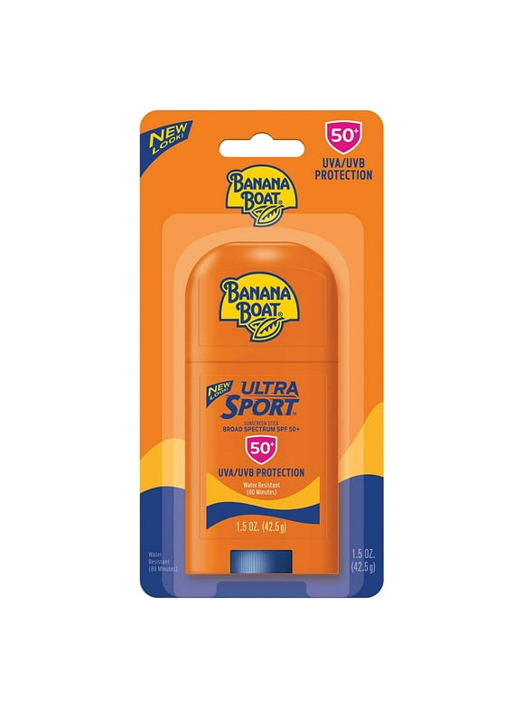 Banana Boat Ultra Sport Sunscreen Stick Broad Spectrum SPF 50 UVA/UVB Protection, 1.5 Oz