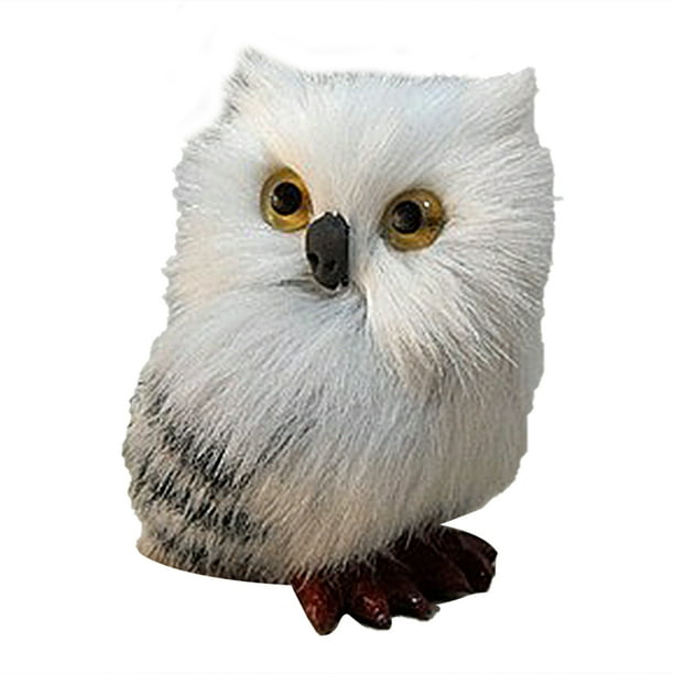 Mini Lindo Juguete De Búho Blanco, Carcasa Dura De Polietileno, Para Fiesta De Cumpleaños De Año Nuevo, De Decoración Navideña