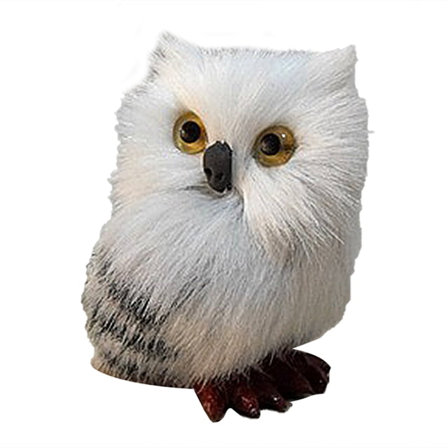 Mini Cute White Owl Toy Home Decoration Christmas New Year Gift