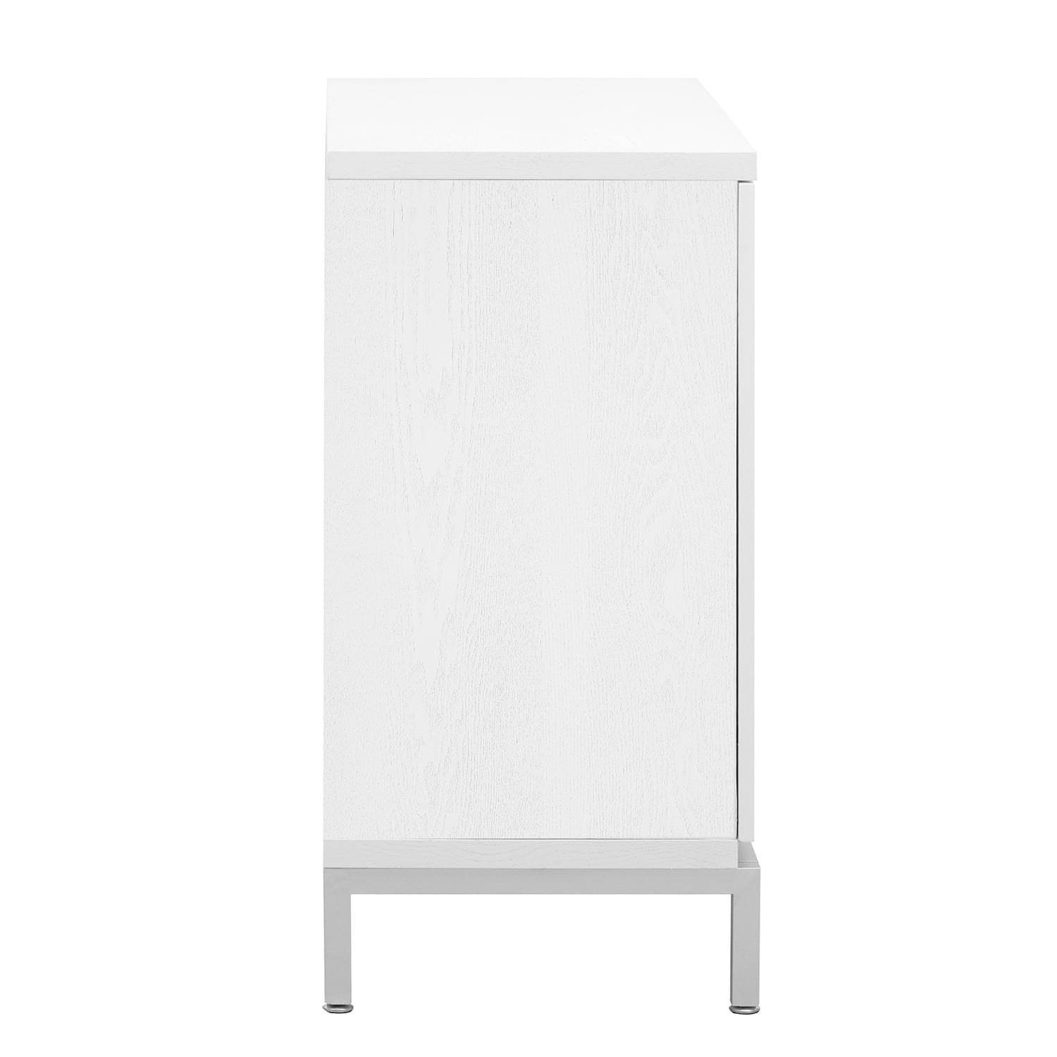 Kadyn Sideboard Buffet Cabinet, Accent Cabinet with Solid Wood Veneer and Metal Leg Frame, Kitchen Storage Cabinet for Entryway,White Kadyn Sideboard Buffet Cabinet, Accent Cabinet with Solid Wood Veneer and Metal Leg Frame, Kitchen Storage Cabinet for Entryway,White