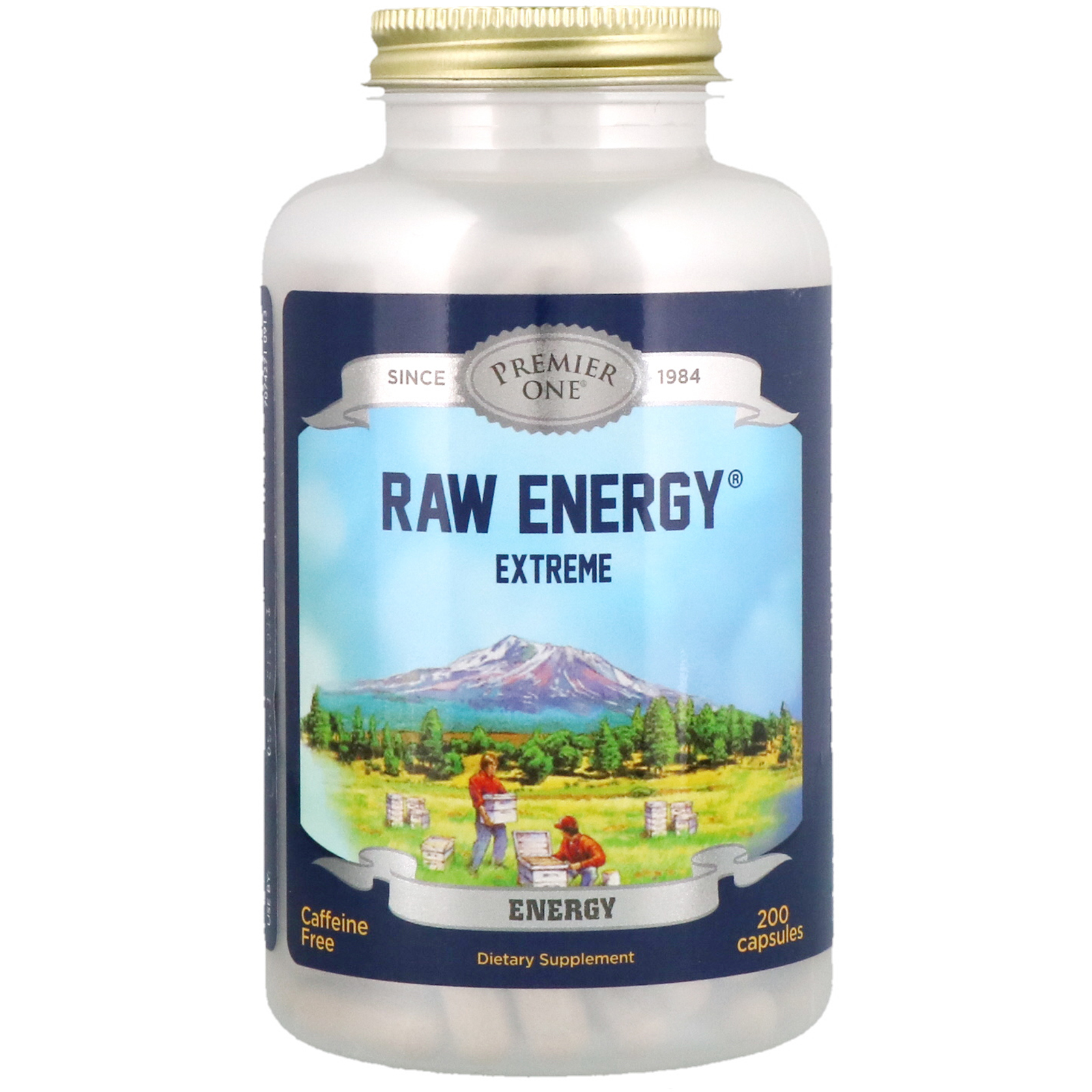 Premier Raw Energy Extreme, Capsule (BtlPlastic) 720mg 200ct