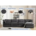 thumbnail image 5 of Tabaray 130'' Modular Sectional Couch, 5 Seat Upholstered L Shaped Sofa Couch with Convertible Chaise Lounge, Modern Corner Sofa Couch with 6 Pillow for Living Room, Office,, 5 of 9